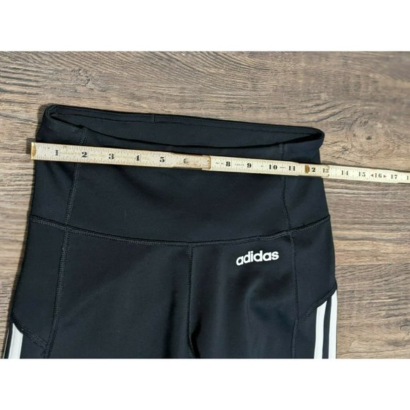 ADIDAS Women Size SMALL S Running Yoga ATHLETIC LEGGINGS Stripes Inseam 24 " - Picture 7 of 8